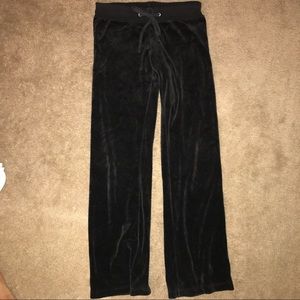 Charlotte Russ Black Lounge Pants Velvet